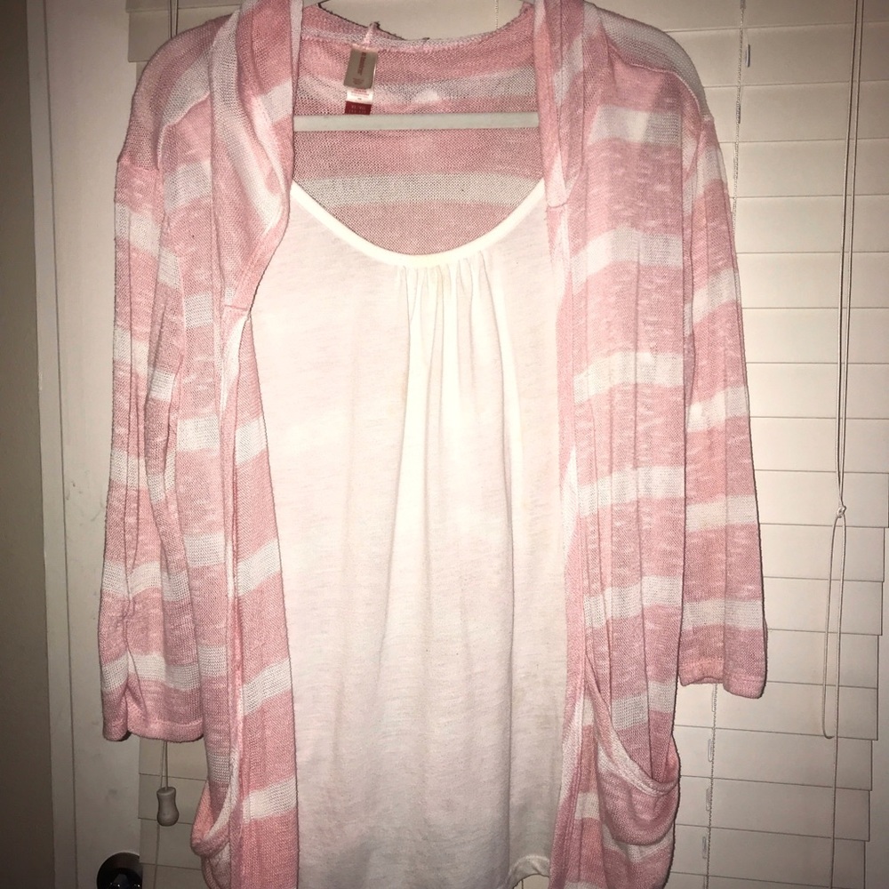 Pink Two in one Shirt with hood, No Boundaries - Picture 4 of 4